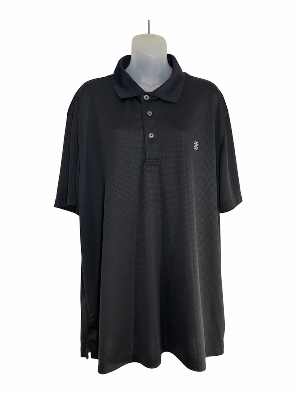 IZOD Black Men's Short-Sleeve Polo Shirt XXL